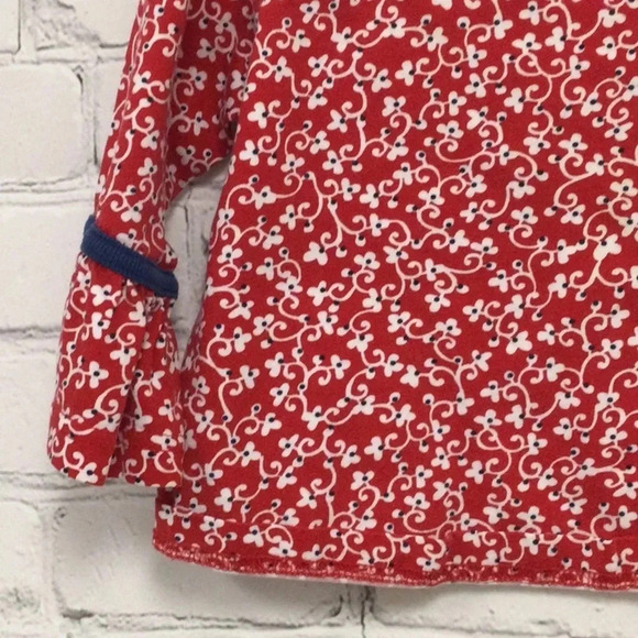 Hanna Andersson Long Sleeve Floral Top with blue Trim size 24M/2T - Picture 2 of 4